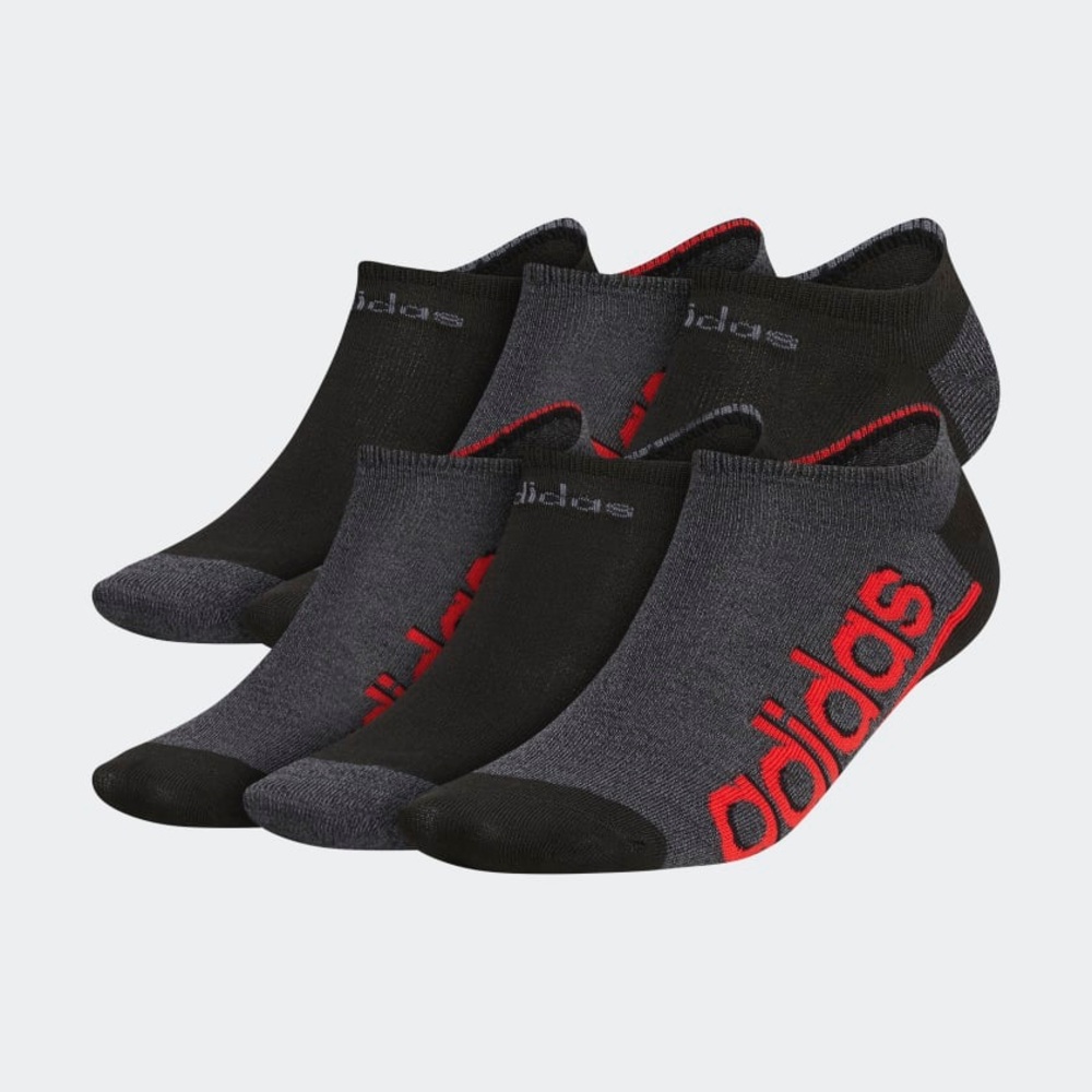 (6) adidas SUPERLITE LINEAR 3 NO-SHOW SOCKS 5 PAIRS
